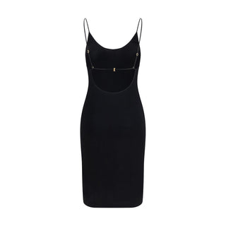 Saint Laurent Black Viscose Cocktail Dress