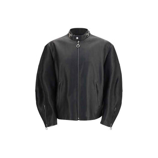 Gucci Black Calf Leather Bos Taurus Biker Jacket