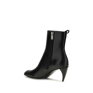 Alexander McQueen Black Calf Leather Bos Taurus Lace-Up Boots