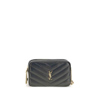 Saint Laurent Black Lamb Ovis Aries Aries Shoulder Bag