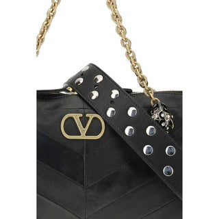 Valentino Garavani Black Lamb Ovis Aries Aries Shoulder Bag