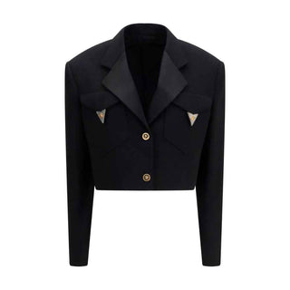 Versace Black Wool Oves Aries Blazer