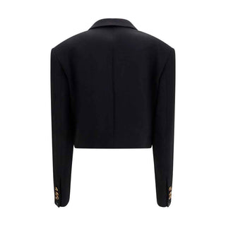 Versace Black Wool Oves Aries Blazer