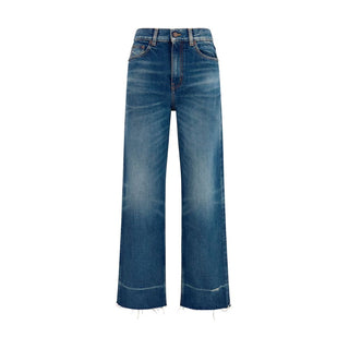 Chloé Blue Cotton Bootcut Jeans