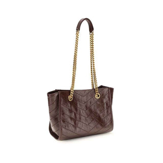 Saint Laurent Brown Calf Leather Bos Taurus Shoulder Bag