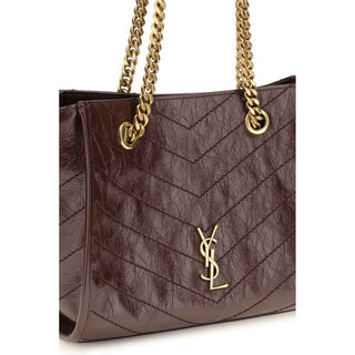 Saint Laurent Brown Calf Leather Bos Taurus Shoulder Bag