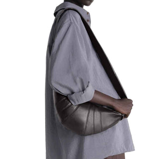 Lemaire Brown Lamb Leather Shoulder Bag