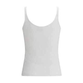 Off-White White Cotton Sleeveles T-Shirt