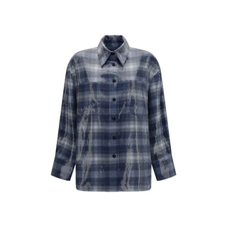 PINKO Blue Polyester Pattern Shirt