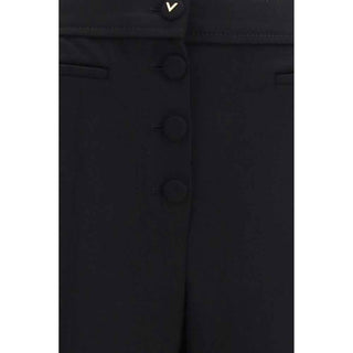 Valentino Garavani Black Wool Oves Aries Flared Pants
