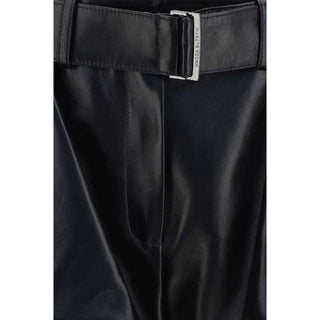 Magda Butrym Black Lambskin Bermuda Shorts