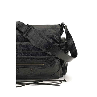 Balenciaga Black Lamb Ovis Aries Aries Shoulder Bag
