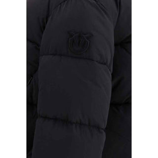 PINKO Black Nylon Full-Length Jacket