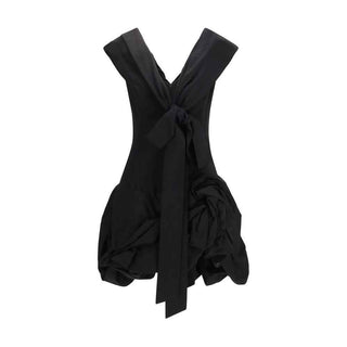 Magda Butrym Black Cotton Cocktail Dress