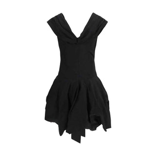 Magda Butrym Black Cotton Cocktail Dress