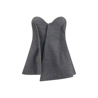 Magda Butrym Gray Wool Oves Aries Corset