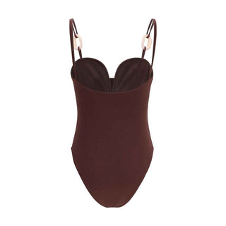Magda Butrym Bordeaux Nylon One-Piece Swimsuit
