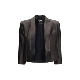 Balmain Black Lamb Ovis Aries Aries Leather Jacket
