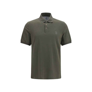 Brunello Cucinelli Bicolor Cotton Polo Shirt