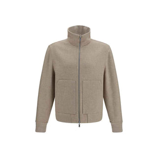 Brunello Cucinelli Beige Cashmere Full-Length Jacket