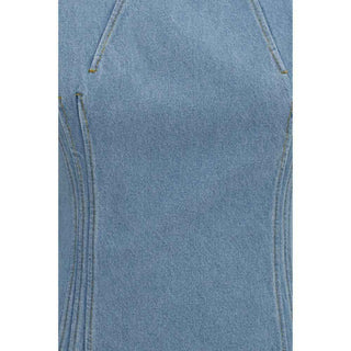 Magda Butrym Blue Cotton Casual Dress
