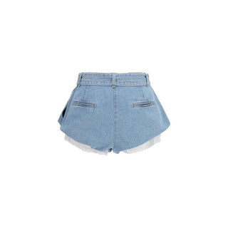 Magda Butrym Blue Cotton Bermuda Shorts