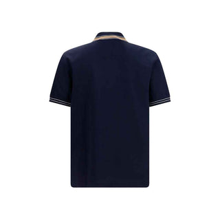 Ferragamo Blue Cotton Polo Shirt