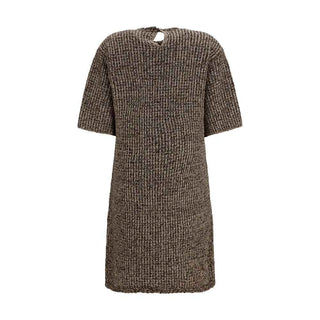 Fabiana Filippi Brown Wool Oves Aries Casual Dress