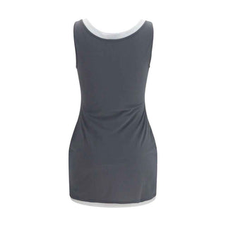 Miu Miu Gray Recycled Polyamide Casual Dress