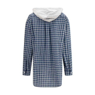 Miu Miu Blue Cotton Pattern Shirt