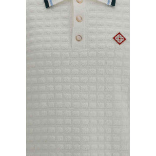 Casablanca White Cotton Polo Shirt