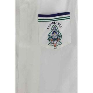 Casablanca White Silk Shortsleeve Shirt
