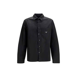 Prada Black Recycled Polyamide Dress Shirt