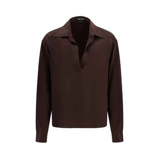 Tom Ford Brown Silk Dress Shirt