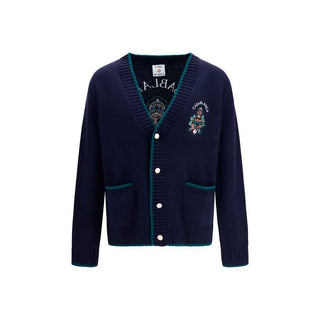 Casablanca Blue Wool Oves Aries Cardigan