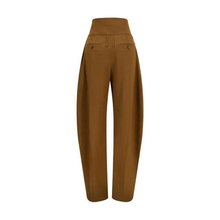 Ferragamo Brown Wool Oves Aries Casual Pants