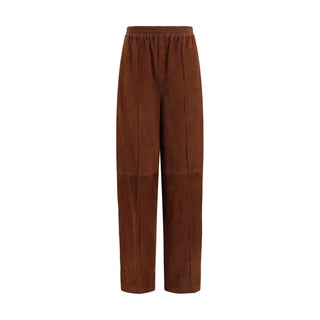 Fabiana Filippi Brown Leather Casual Pants