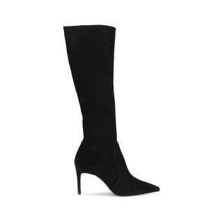 Stuart Weitzman Black Calf Leather Bos Taurus Boots
