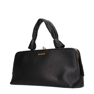 Jil Sander Black Raffia Handbag