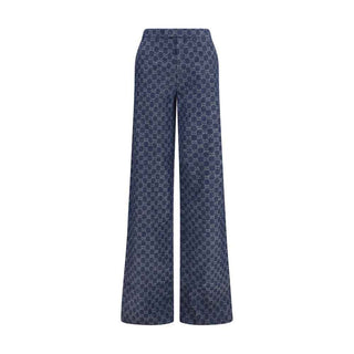 Gucci Blue Cotton Casual Pants