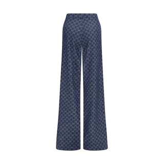 Gucci Blue Cotton Casual Pants