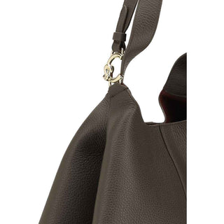 Coccinelle Brown Calf Leather Bos Taurus Shoulder Bag
