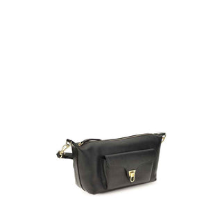 Coccinelle Black Calf Leather Bos Taurus Shoulder Bag