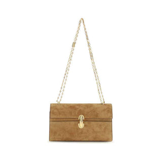 Savette Beige Calf Leather Bos Taurus Shoulder Bag