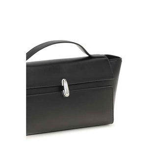 Savette Black Calf Leather Bos Taurus Shoulder Bag
