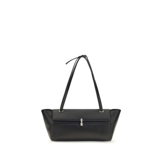 Savette Black Calf Leather Bos Taurus Shoulder Bag