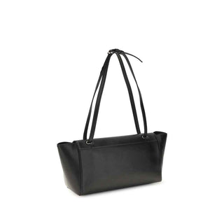 Savette Black Calf Leather Bos Taurus Shoulder Bag