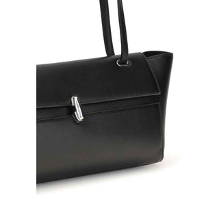 Savette Black Calf Leather Bos Taurus Shoulder Bag