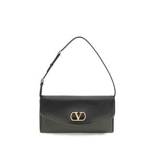 Valentino Garavani Brown Calf Leather Bos Taurus Shoulder Bag
