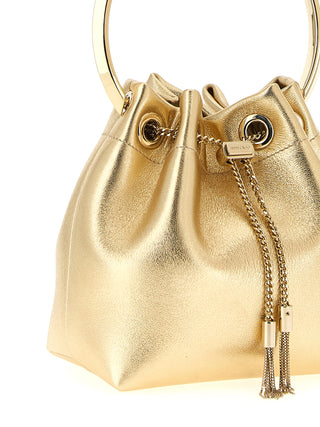 Jimmy Choo Gold Lamb Leather Handbag